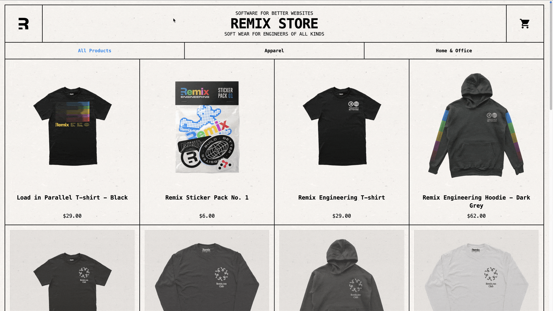 Remix Store built on React Server Components example